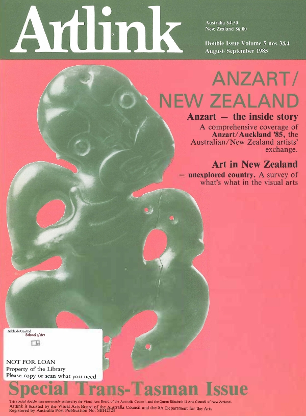 Issue 5:3&4 | August 1985 | Art in New Zealand and Anzart